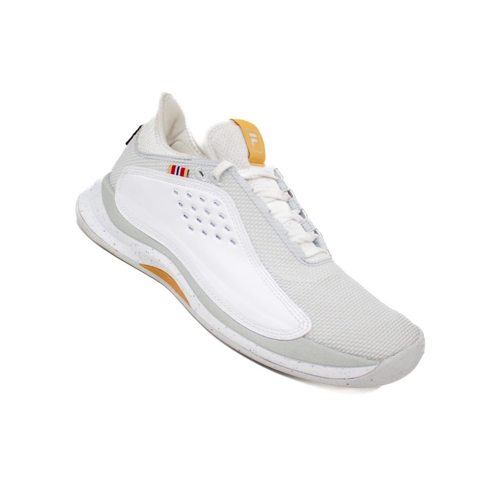 Fila Mondo Forza Tennis Shoes-White/ Gray-Fila Sneakers Women's Size 8 US/ 39 EU
